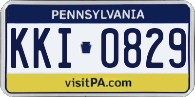 PA license plate KKI0829