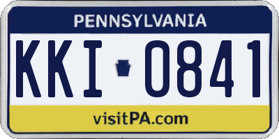 PA license plate KKI0841