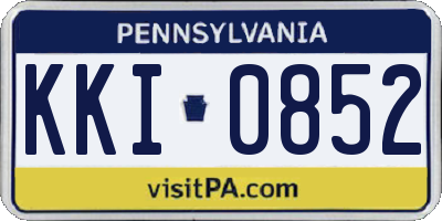 PA license plate KKI0852