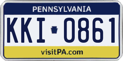 PA license plate KKI0861