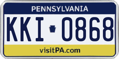 PA license plate KKI0868