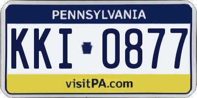 PA license plate KKI0877