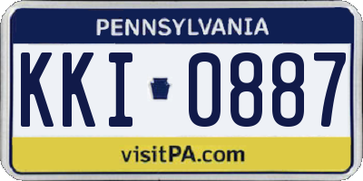 PA license plate KKI0887