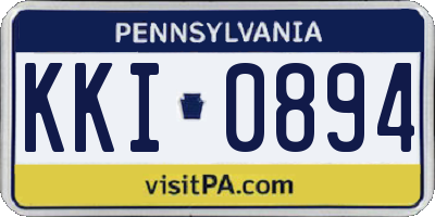 PA license plate KKI0894
