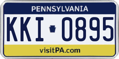 PA license plate KKI0895