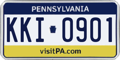 PA license plate KKI0901