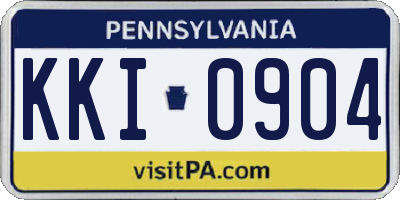 PA license plate KKI0904