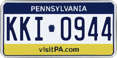 PA license plate KKI0944