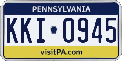 PA license plate KKI0945