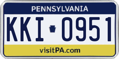 PA license plate KKI0951