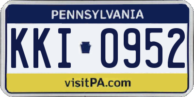 PA license plate KKI0952
