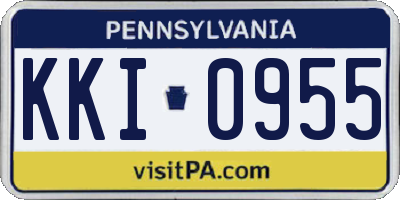 PA license plate KKI0955