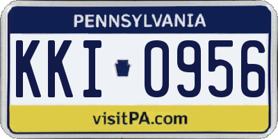 PA license plate KKI0956
