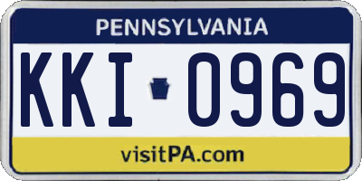 PA license plate KKI0969