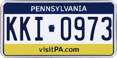 PA license plate KKI0973