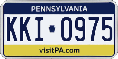 PA license plate KKI0975