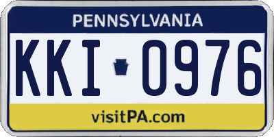 PA license plate KKI0976