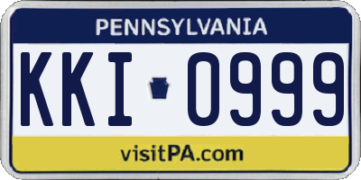 PA license plate KKI0999