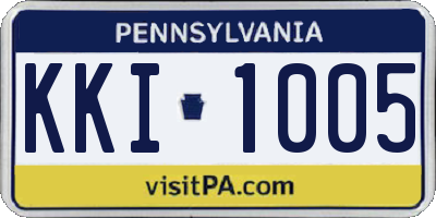 PA license plate KKI1005