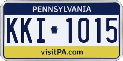 PA license plate KKI1015