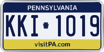 PA license plate KKI1019