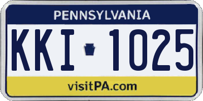 PA license plate KKI1025