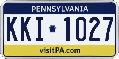 PA license plate KKI1027