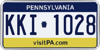 PA license plate KKI1028