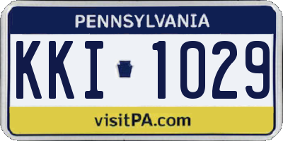 PA license plate KKI1029