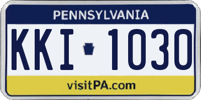 PA license plate KKI1030
