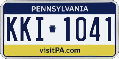 PA license plate KKI1041