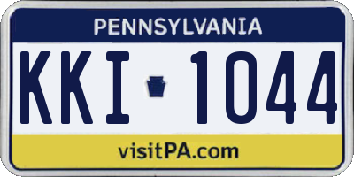 PA license plate KKI1044