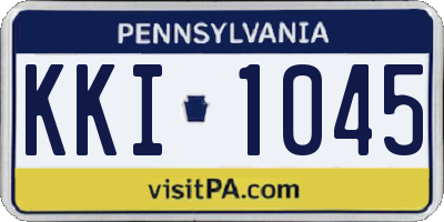 PA license plate KKI1045
