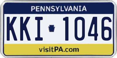 PA license plate KKI1046