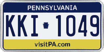 PA license plate KKI1049