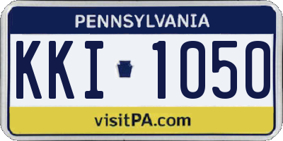 PA license plate KKI1050