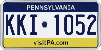 PA license plate KKI1052