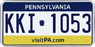 PA license plate KKI1053