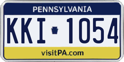 PA license plate KKI1054