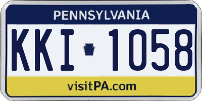 PA license plate KKI1058