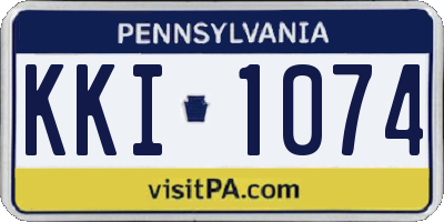PA license plate KKI1074