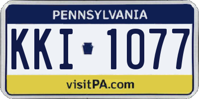 PA license plate KKI1077