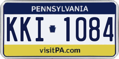 PA license plate KKI1084
