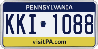 PA license plate KKI1088