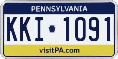 PA license plate KKI1091