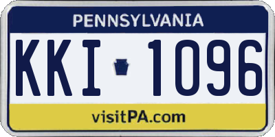 PA license plate KKI1096