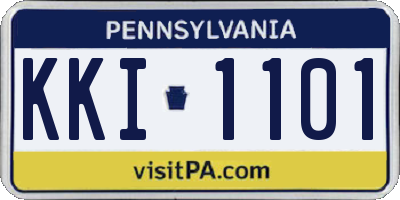 PA license plate KKI1101
