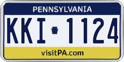 PA license plate KKI1124