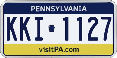 PA license plate KKI1127
