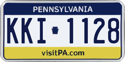 PA license plate KKI1128
